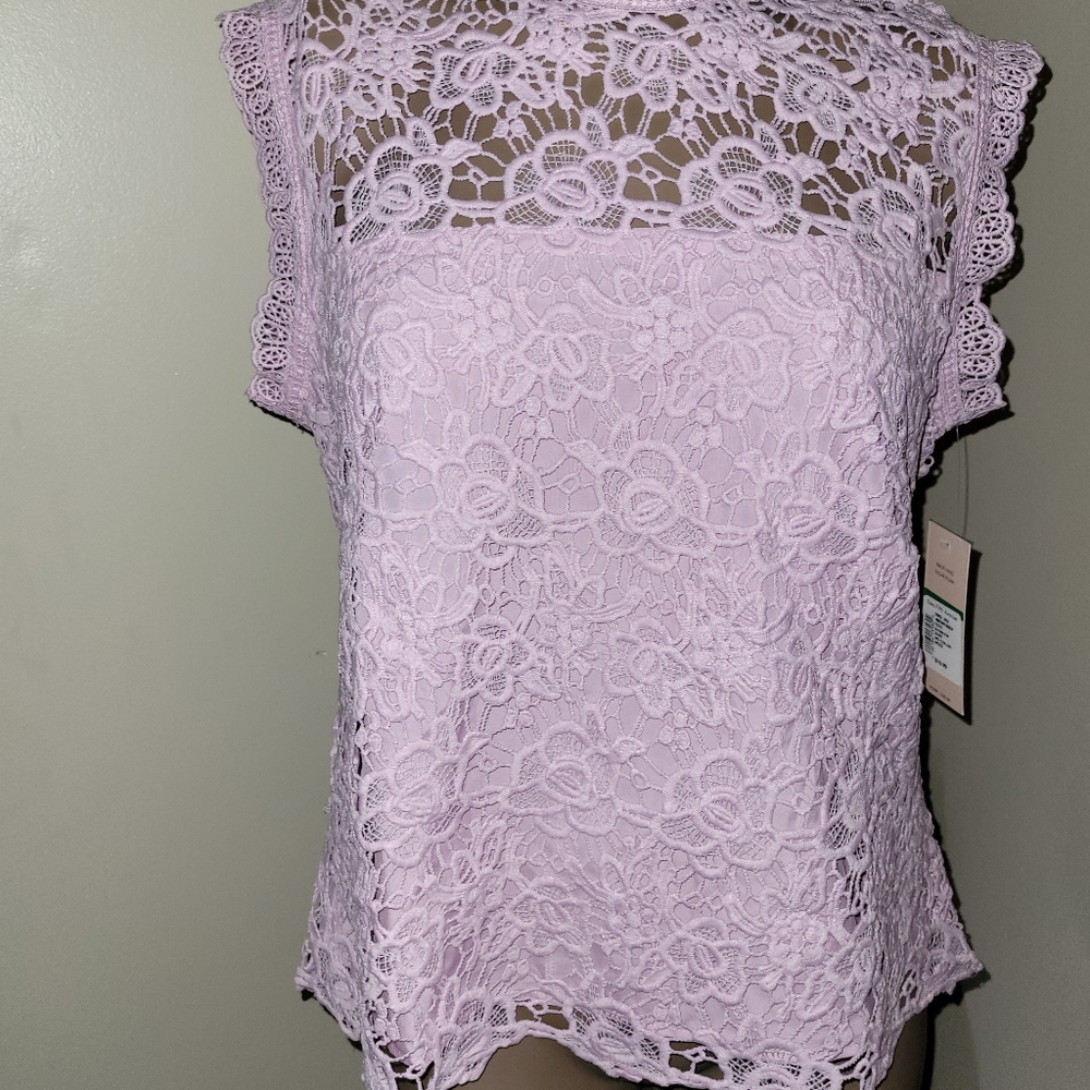 Nanette Lepore Sleeveless Lace Blouse